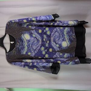 Lindi Starry Night Print Tunic Top